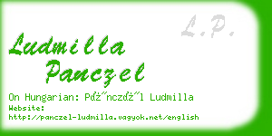 ludmilla panczel business card